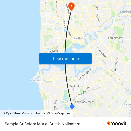 Semple Ct Before Muriel Ct to Nollamara map