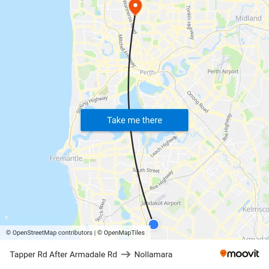 Tapper Rd After Armadale Rd to Nollamara map