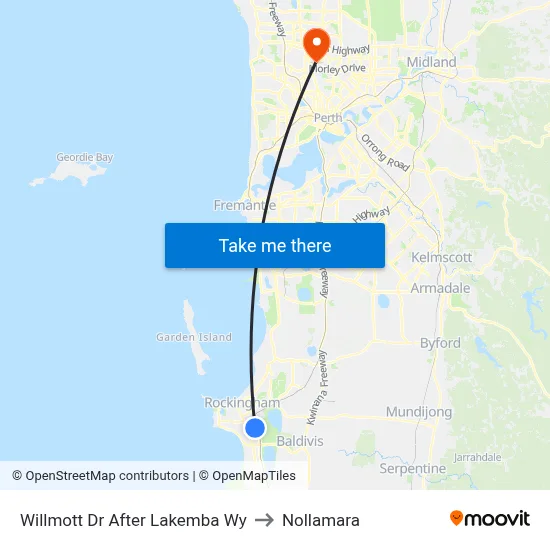Willmott Dr After Lakemba Wy to Nollamara map