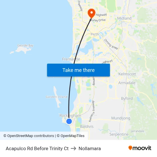Acapulco Rd Before Trinity Ct to Nollamara map