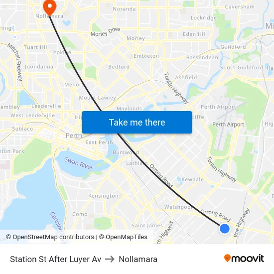 Station St After Luyer Av to Nollamara map
