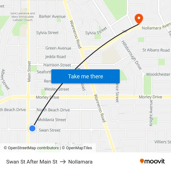 Swan St After Main St to Nollamara map