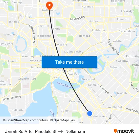 Jarrah Rd After Pinedale St to Nollamara map