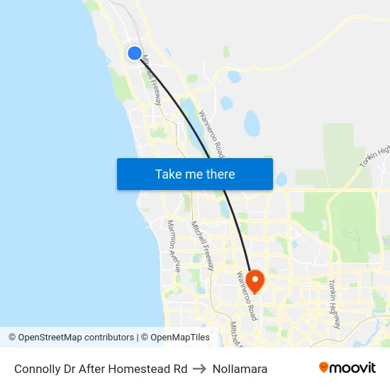 Connolly Dr After Homestead Rd to Nollamara map