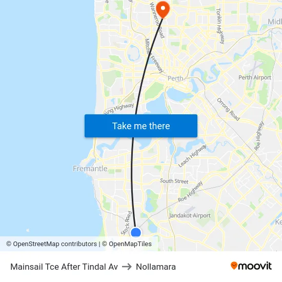 Mainsail Tce After Tindal Av to Nollamara map