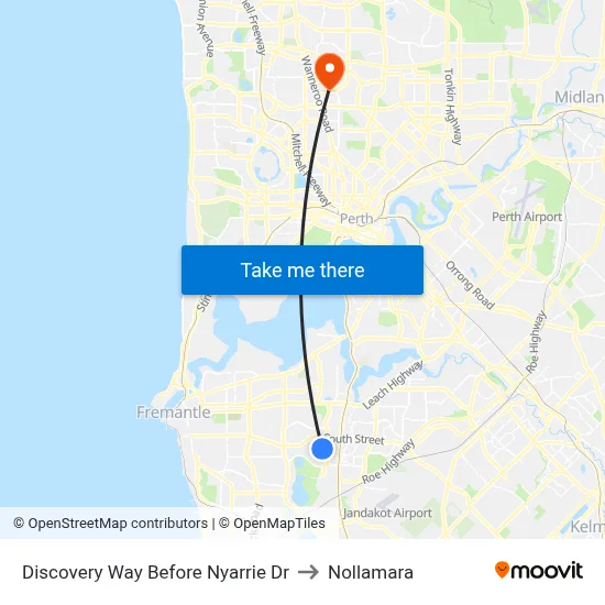 Discovery Way Before Nyarrie Dr to Nollamara map