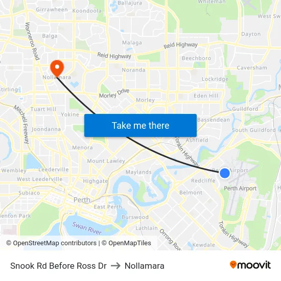 Snook Rd Before Ross Dr to Nollamara map