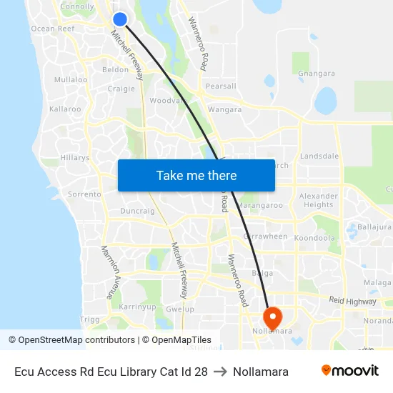 Ecu Access Rd Ecu Library Cat Id 28 to Nollamara map