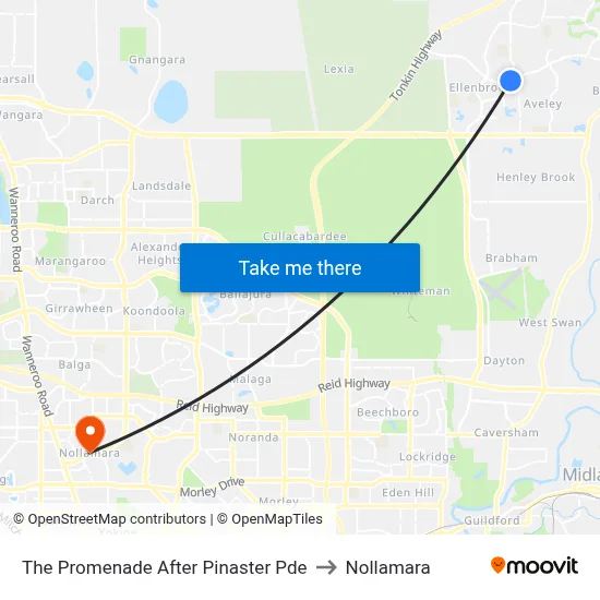 The Promenade   After Pinaster Pde to Nollamara map