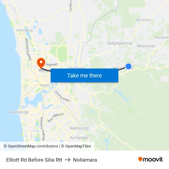 Elliott Rd Before Silia Rtt to Nollamara map