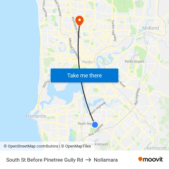 South St Before Pinetree Gully Rd to Nollamara map