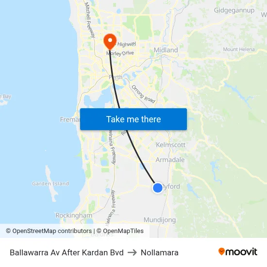 Ballawarra Av After Kardan Bvd to Nollamara map