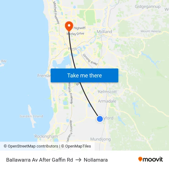 Ballawarra Av After Gaffin Rd to Nollamara map