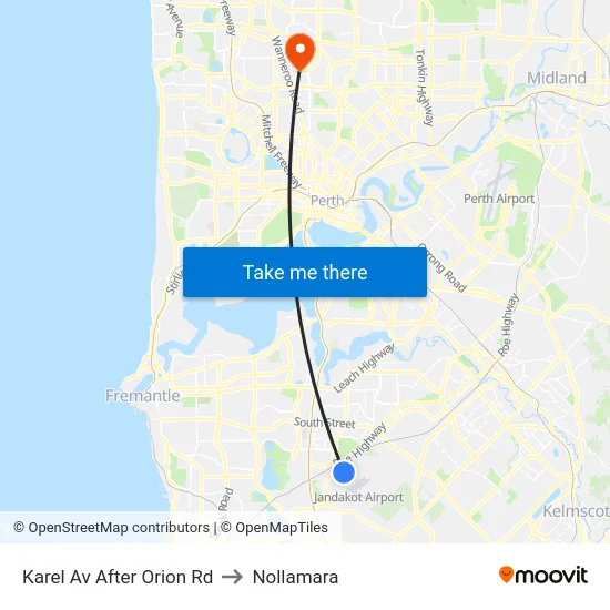 Karel Av After Orion Rd to Nollamara map