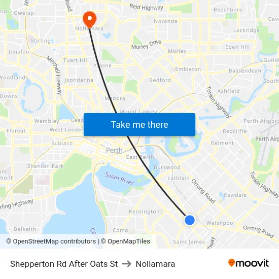 Shepperton Rd After Oats St to Nollamara map