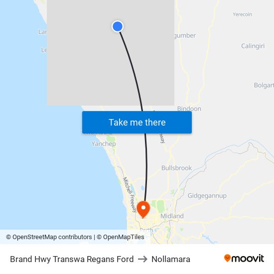 Brand Hwy Transwa Regans Ford to Nollamara map