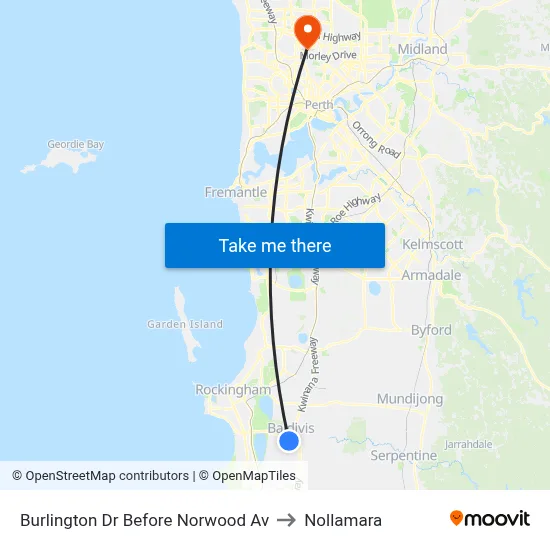 Burlington Dr Before Norwood Av to Nollamara map