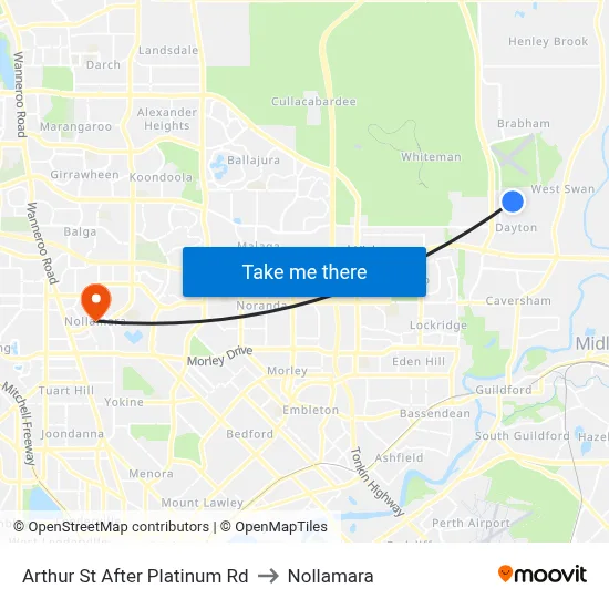 Arthur St After Platinum Rd to Nollamara map