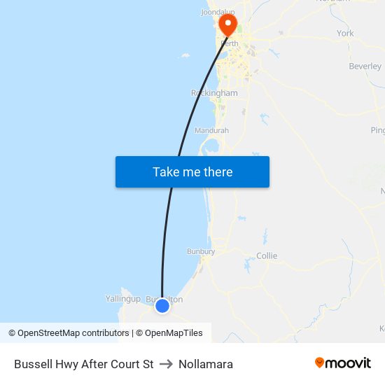 Bussell Hwy After Court St to Nollamara map