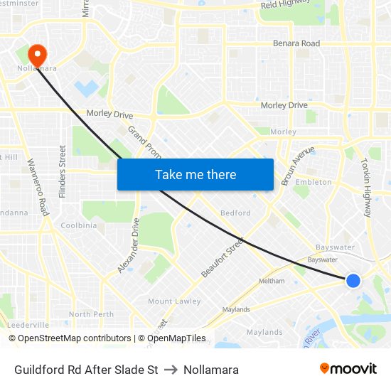 Guildford Rd After Slade St to Nollamara map