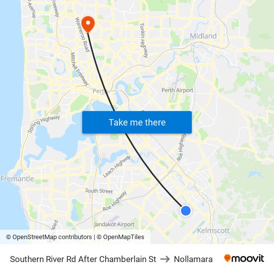 Southern River Rd After Chamberlain St to Nollamara map