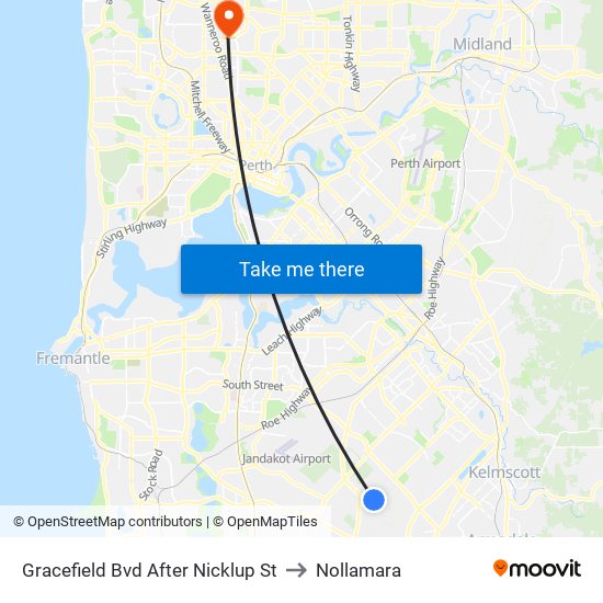 Gracefield Bvd After Nicklup St to Nollamara map