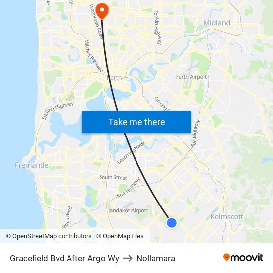 Gracefield Bvd After Argo Wy to Nollamara map