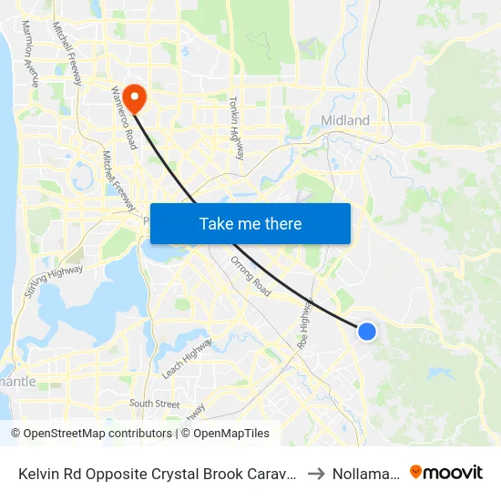 Kelvin Rd Opposite Crystal Brook Caravan to Nollamara map