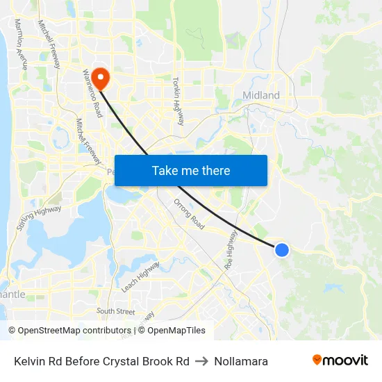 Kelvin Rd Before Crystal Brook Rd to Nollamara map