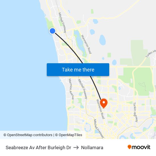 Seabreeze Av After Burleigh Dr to Nollamara map