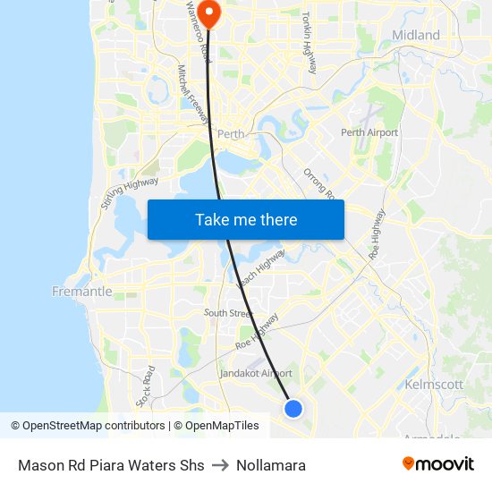 Mason Rd Piara Waters Shs to Nollamara map