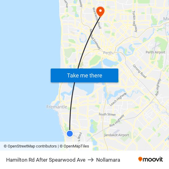 Hamilton Rd After Spearwood Ave to Nollamara map