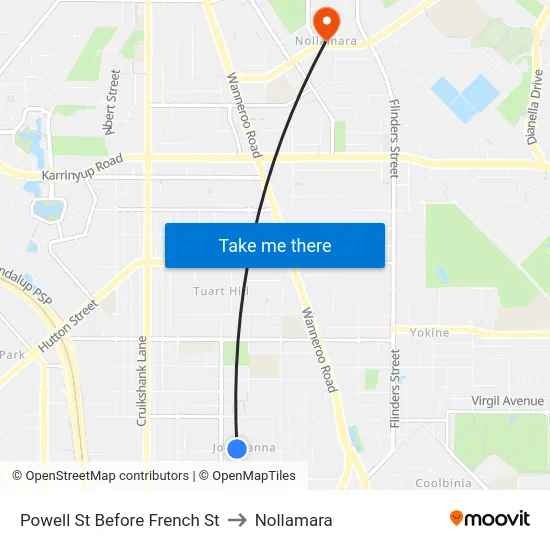 Powell St Before French St to Nollamara map