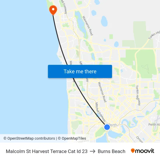 Malcolm St Harvest Terrace Cat Id 23 to Burns Beach map