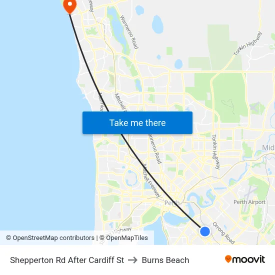 Shepperton Rd After Cardiff St to Burns Beach map