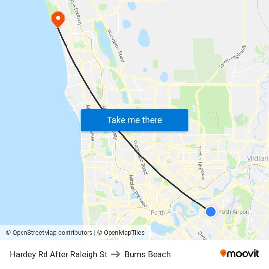 Hardey Rd After Raleigh St to Burns Beach map