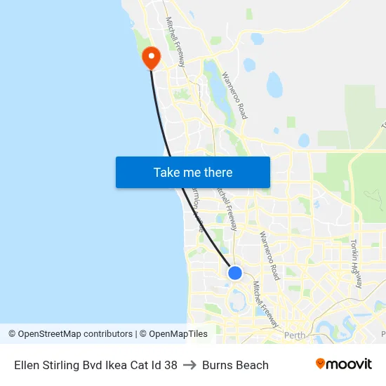 Ellen Stirling Bvd Ikea Cat Id 38 to Burns Beach map