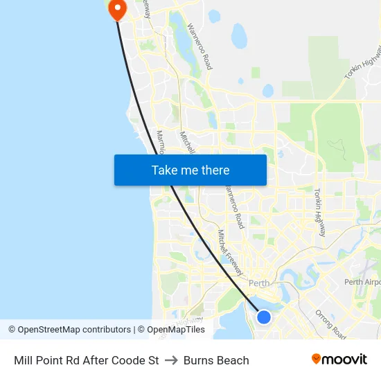 Mill Point Rd After Coode St to Burns Beach map