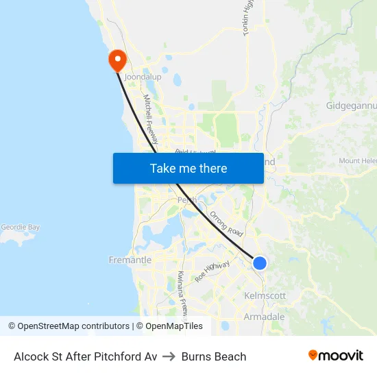 Alcock St After Pitchford Av to Burns Beach map