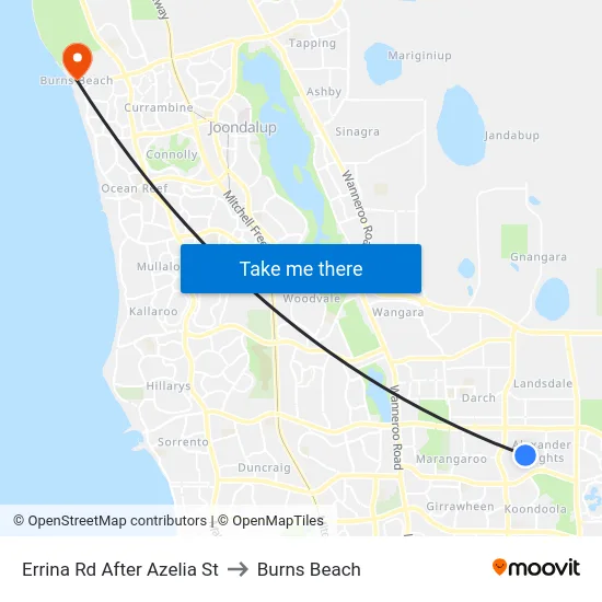 Errina Rd After Azelia St to Burns Beach map