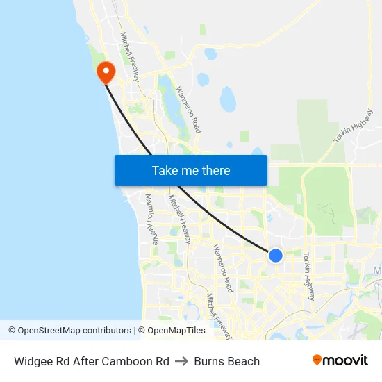 Widgee Rd After Camboon Rd to Burns Beach map