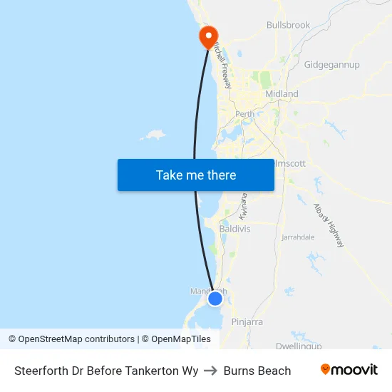Steerforth Dr Before Tankerton Wy to Burns Beach map