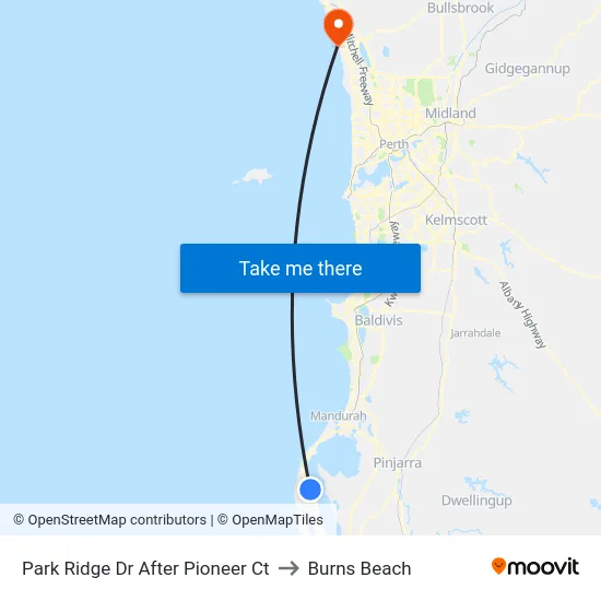 Park Ridge Dr After Pioneer Ct to Burns Beach map