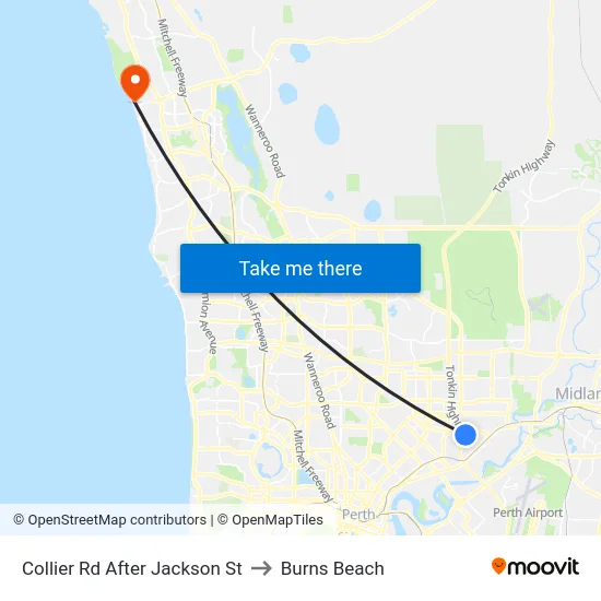 Collier Rd After Jackson St to Burns Beach map