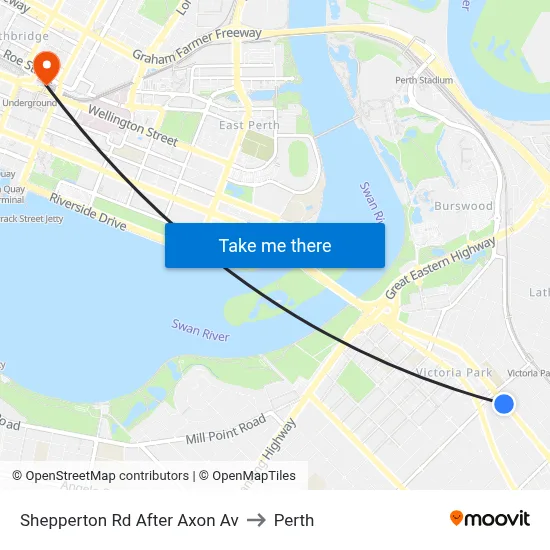 Shepperton Rd After Axon Av to Perth map