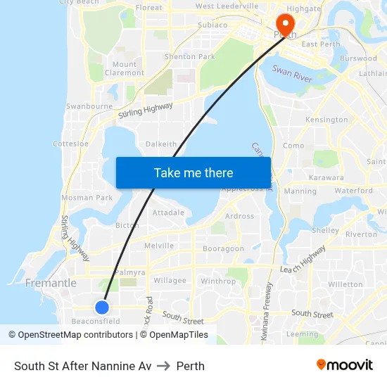 South St After Nannine Av to Perth map