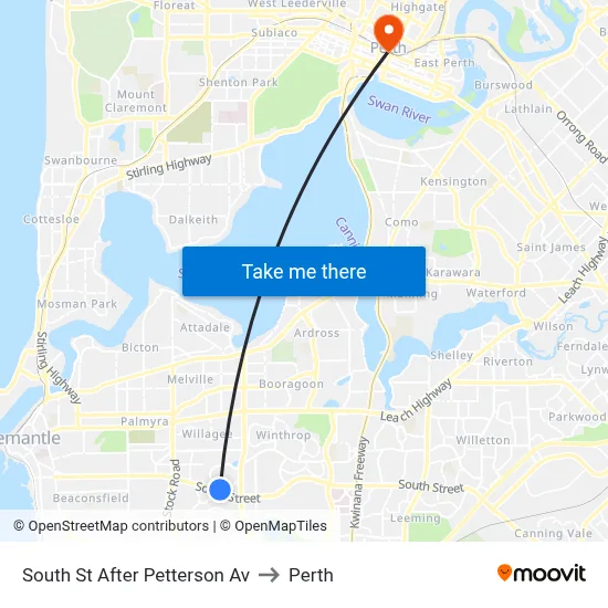 South St After Petterson Av to Perth map