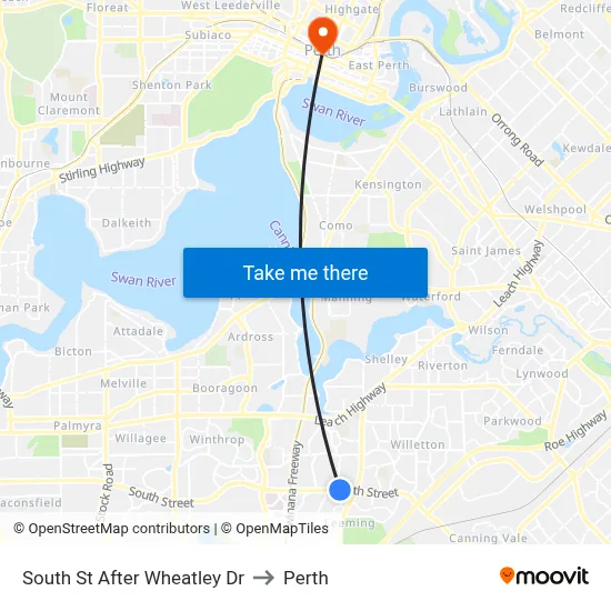 South St After Wheatley Dr to Perth map