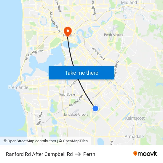Ranford Rd After Campbell Rd to Perth map