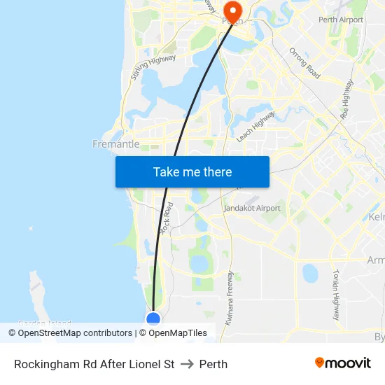 Rockingham Rd After Lionel St to Perth map